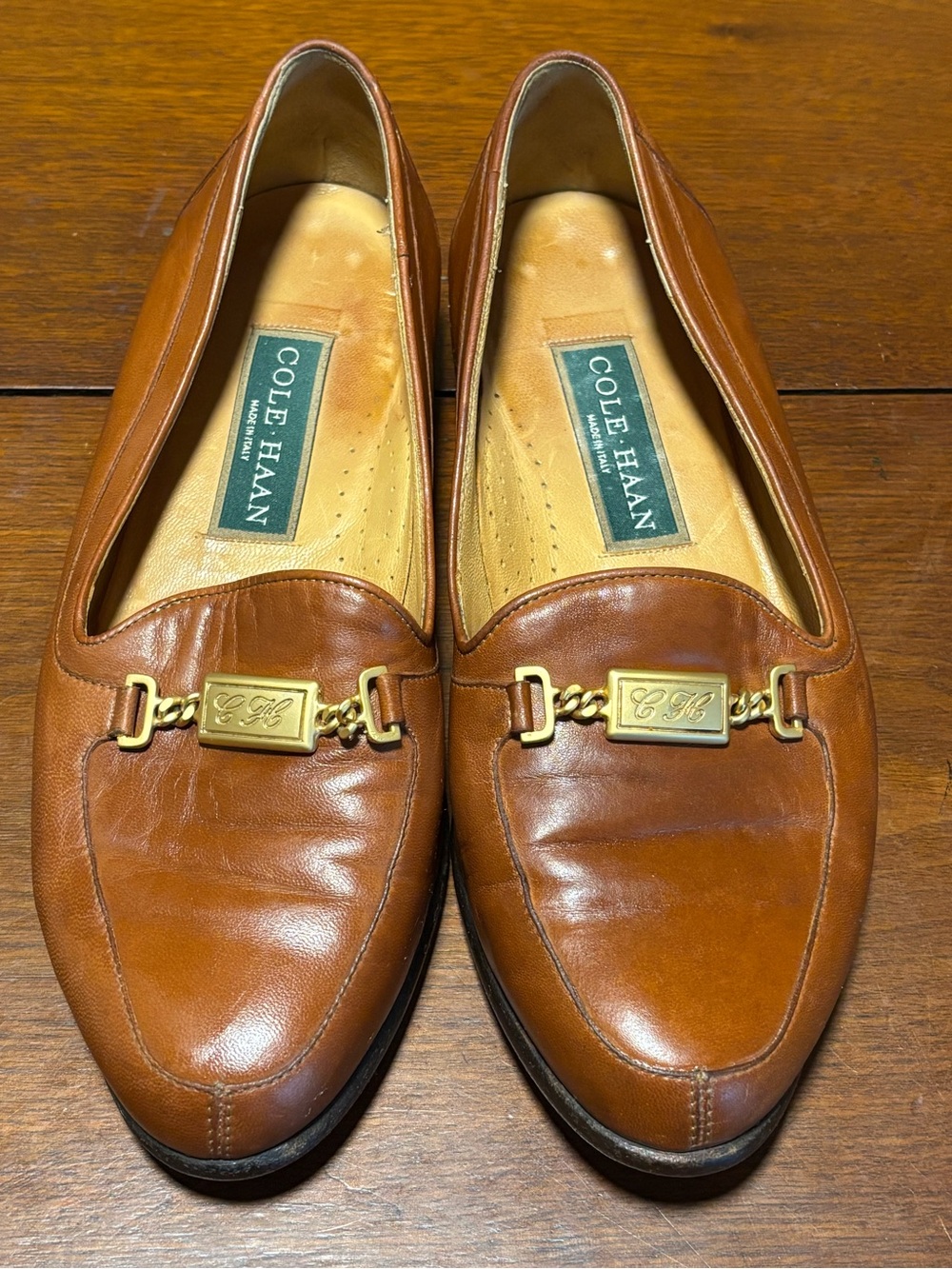 Cole Haan Vintage Italian Made Women’s Brown Leather Bit Loafers Size 6.5 C